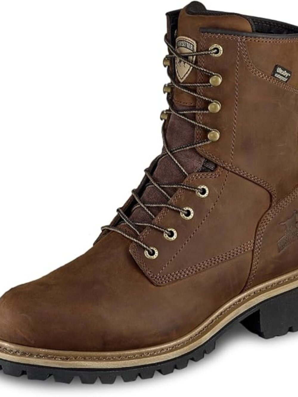 Irish Setter Mesabi Men’s, 8", Waterproof Steel Safety Toe, Logger Boot Size 9